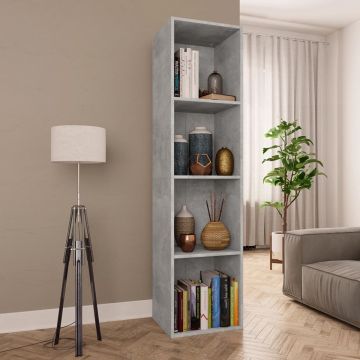 vidaXL Boekenkast/tv-meubel 36x30x143 cm bewerkt hout betongrijs