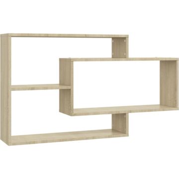 vidaXL Wandschappen 104x20x58,5 cm bewerkt hout sonoma eikenkleurig