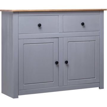 vidaXL Dressoir Panama Range 93x40x80 cm massief grenenhout grijs