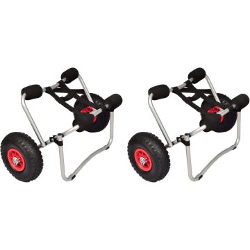 vidaXL Kayaktrolleys 2 st aluminium