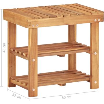 vidaXL Schoenenrek 50x32x45 cm massief acaciahout