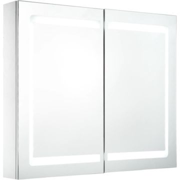 vidaXL Badkamerkast met spiegel en LED 80x12,2x68 cm