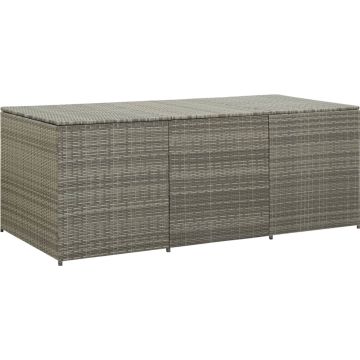 vidaXL Tuinbox 180x90x75 cm poly rattan grijs