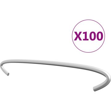 vidaXL Gabionhaken 100 st 20 cm gegalvaniseerd staal