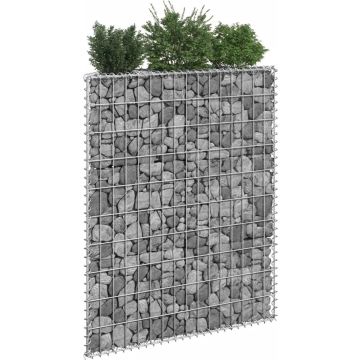 vidaXL Gabion plantenbak trapezium 80x20x100 cm gegalvaniseerd staal