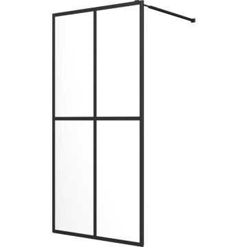 vidaXL Inloopdouchewand 140x195 cm transparant gehard glas