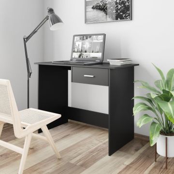 vidaXL Bureau 100x50x76 cm bewerkt hout wit