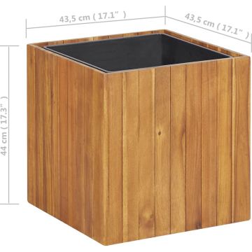 vidaXL Plantenbak verhoogd 43,5x43,5x44 cm massief acaciahout