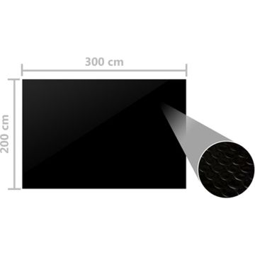 vidaXL Zwembadhoes 300x200 cm PE zwart