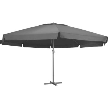 vidaXL Parasol met aluminium paal 600 cm zwart