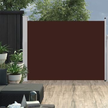 vidaXL Tuinscherm uittrekbaar 140x500 cm bruin