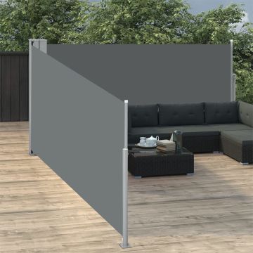 vidaXL Windscherm uittrekbaar 100x1000 cm antraciet