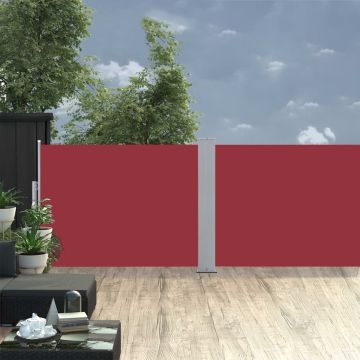 vidaXL Windscherm uittrekbaar 120x1000 cm rood