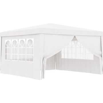 vidaXL Partytent met zijwanden professioneel 90 g/m² 4x4 m wit