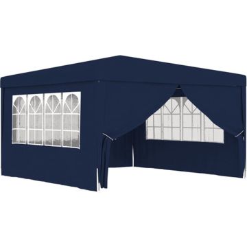 vidaXL Partytent met zijwanden professioneel 90 g/m² 4x4 m blauw