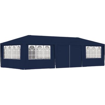 vidaXL Partytent met zijwanden professioneel 90 g/m² 4x9 m blauw