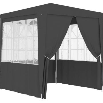 vidaXL Partytent met wanden professioneel 90 g/m² 2,5x2,5 m antraciet