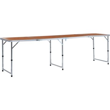 vidaXL Campingtafel inklapbaar 240x60 cm aluminium