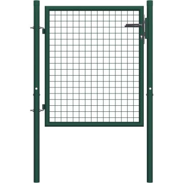 vidaXL Poort 100x75 cm staal groen