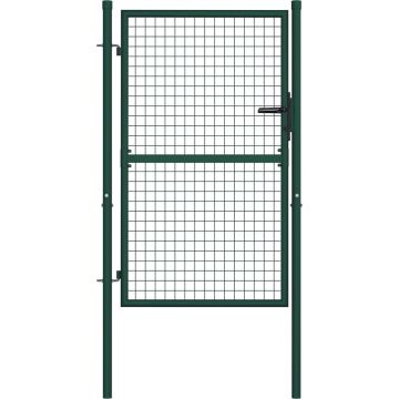 vidaXL Poort 100x125 cm staal groen