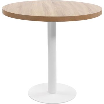 vidaXL Bistrotafel 80 cm MDF lichtbruin