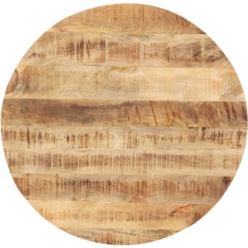 vidaXL Tafelblad rond 25-27 mm 50 cm massief mangohout