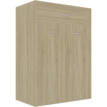 vidaXL Schoenenkast 60x35x84 cm bewerkt hout sonoma eikenkleurig