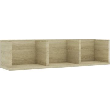 vidaXL Cd-wandschap 75x18x18 cm bewerkt hout sonoma eikenkleurig