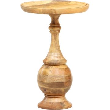 vidaXL Bijzettafel rond 43x43x66 cm massief mangohout