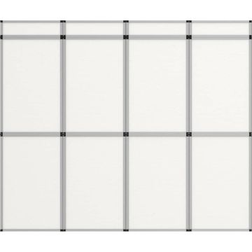 vidaXL Promotiewand met 12 panelen inklapbaar 242x200 cm wit