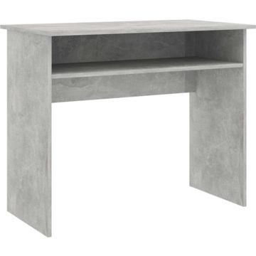 vidaXL Bureau 90x50x74 cm bewerkt hout betongrijs