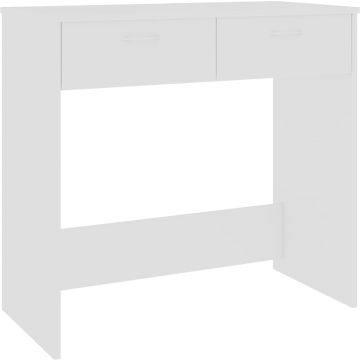 vidaXL Bureau 80x40x75 cm bewerkt hout wit