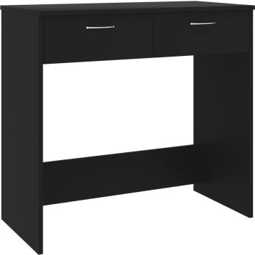 vidaXL Bureau 80x40x75 cm spaanplaat zwart