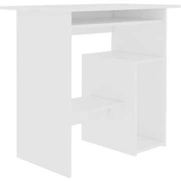 vidaXL Bureau 80x45x74 cm spaanplaat wit