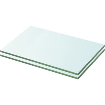 vidaXL Schappen 2 st 20x25 cm glas transparant