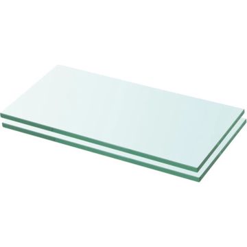 vidaXL Schappen 2 st 20x30 cm glas transparant