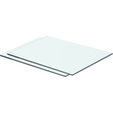 vidaXL Schappen 2 st 40x25 cm glas transparant