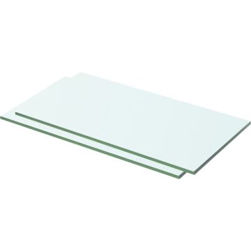 vidaXL Schappen 2 st 50x20 cm glas transparant