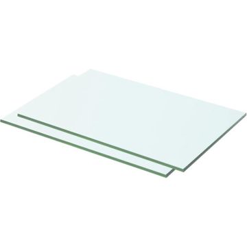 vidaXL Schappen 2 st 50x25 cm glas transparant