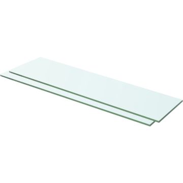 vidaXL Schappen 2 st 60x12 cm glas transparant