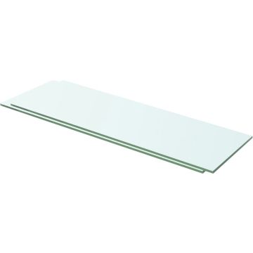 vidaXL Schappen 2 st 60x15 cm glas transparant