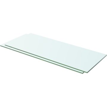 vidaXL Schappen 2 st 60x20 cm glas transparant