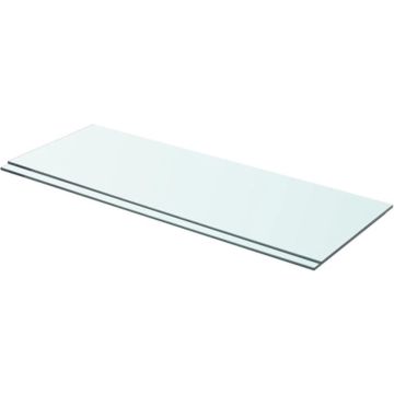 vidaXL Schappen 2 st 70x25 cm glas transparant