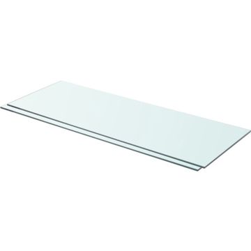 vidaXL Schappen 2 st 80x30 cm glas transparant