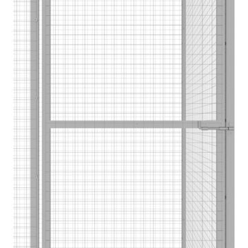 vidaXL Kattenkooi 6x3x2.5 m gegalvaniseerd staal