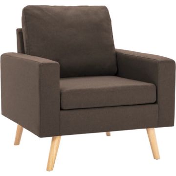 vidaXL Fauteuil stof bruin