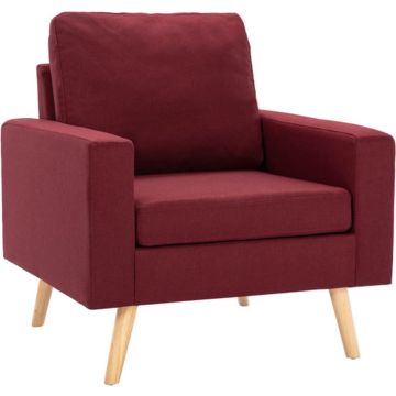 vidaXL Fauteuil stof wijnrood