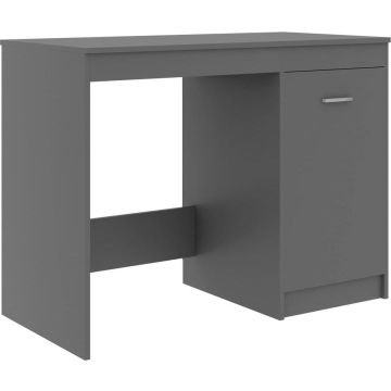 vidaXL Bureau 100x50x76 cm bewerkt hout grijs