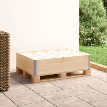 vidaXL Palletopzetrand 60x80 cm massief grenenhout