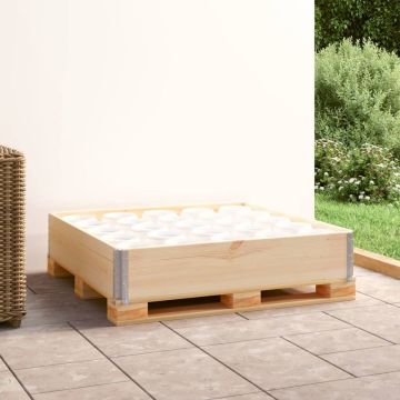 vidaXL Palletopzetrand 100x100 cm massief grenenhout